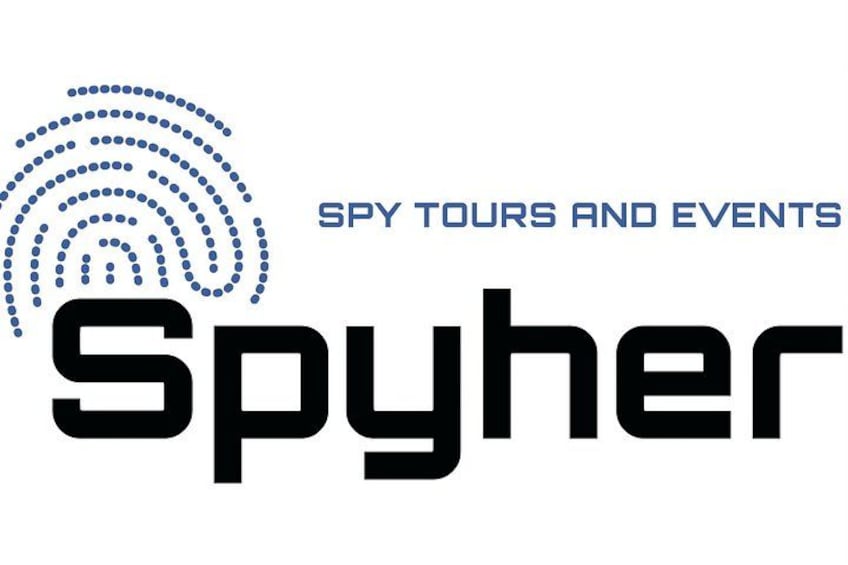 Spyher-logotypen med texten ”SPY TOURS AND EVENTS” ovanför. 4