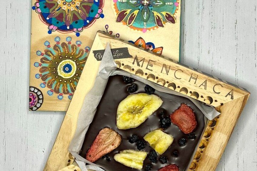 Chocolate custom Square on the front and your Art painted on the Back. 2