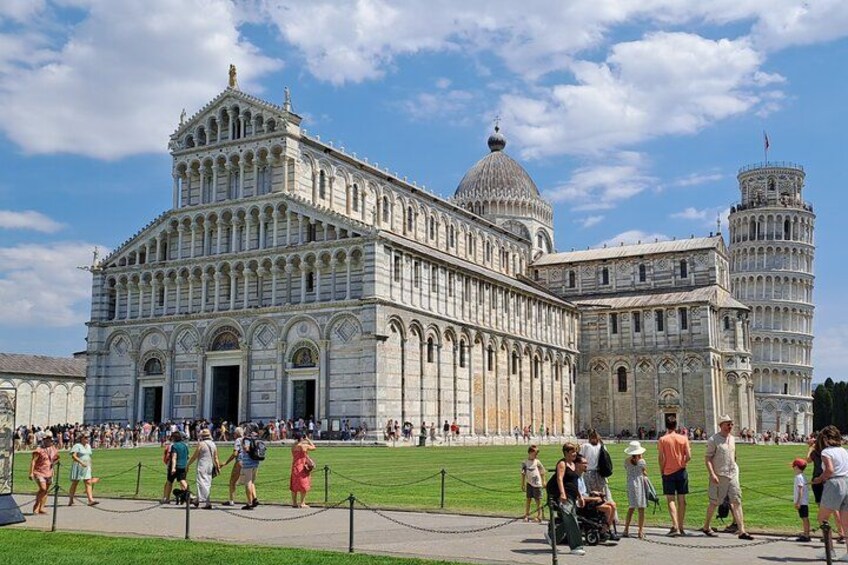 The Pisa Cathedral with the Leaning Tower of Pisa. 1