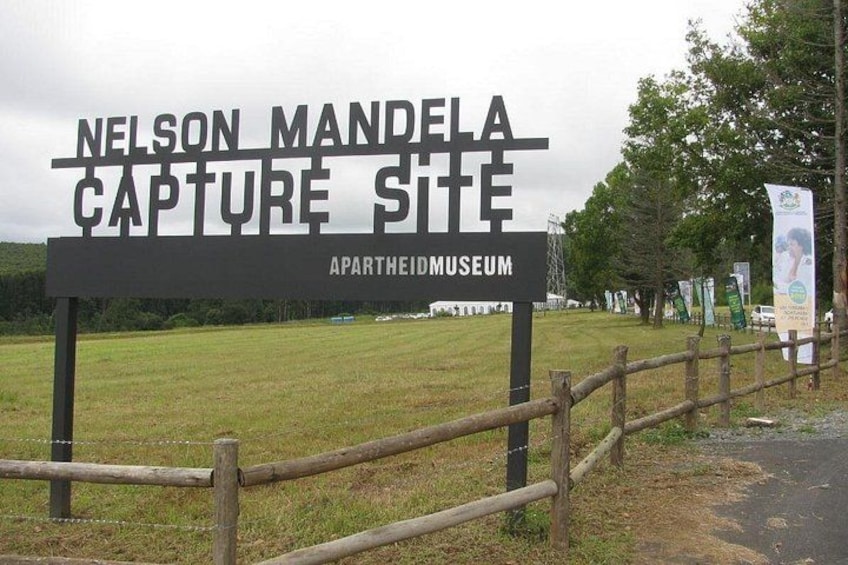 A sign for the Nelson Mandela Capture Site at the Apartheid Museum. 3