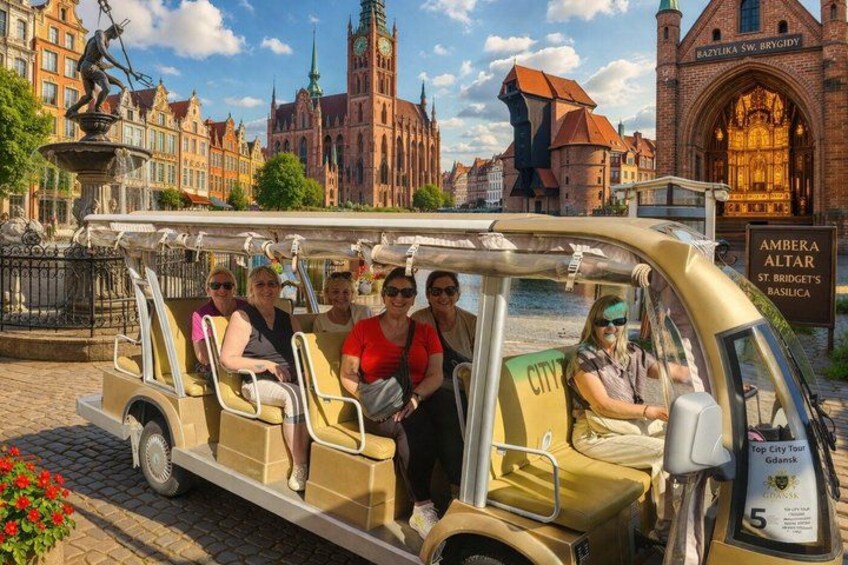 Gdańsk: City Sightseeing Tour by Buggy/Golf Cart LIVE GUIDED 1H 2