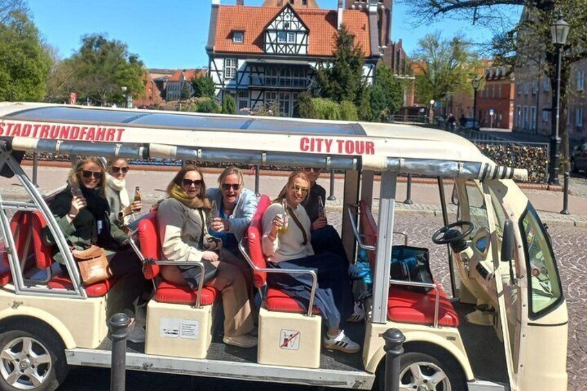 Gdańsk: City Sightseeing Tour by Buggy/Golf Cart LIVE GUIDED 1H 3