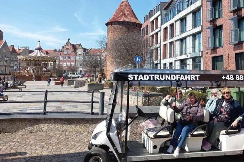 Gdańsk: City Sightseeing Tour by Buggy/Golf Cart LIVE GUIDED 1H 2