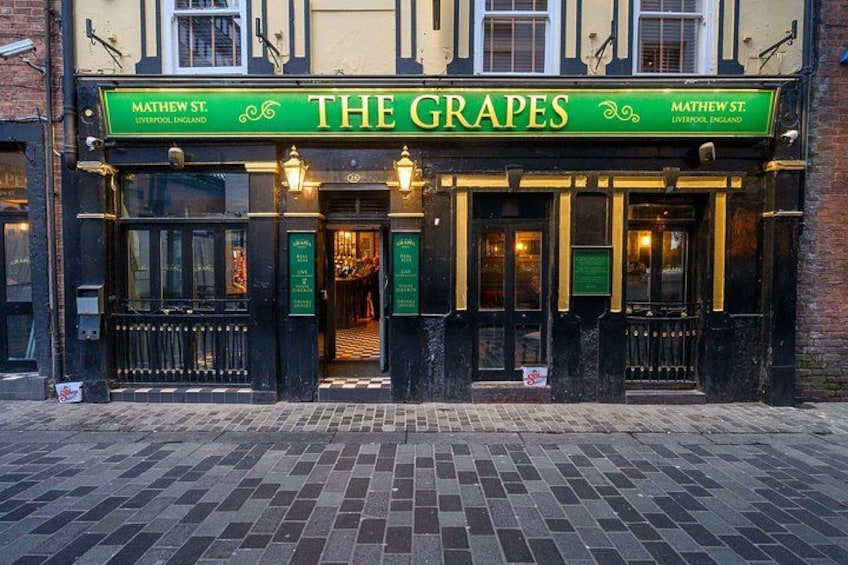 Have a look through the window of The Grapes and imagine the Beatles grabbing some refreshment after a night playing in The Cavern Club. 2