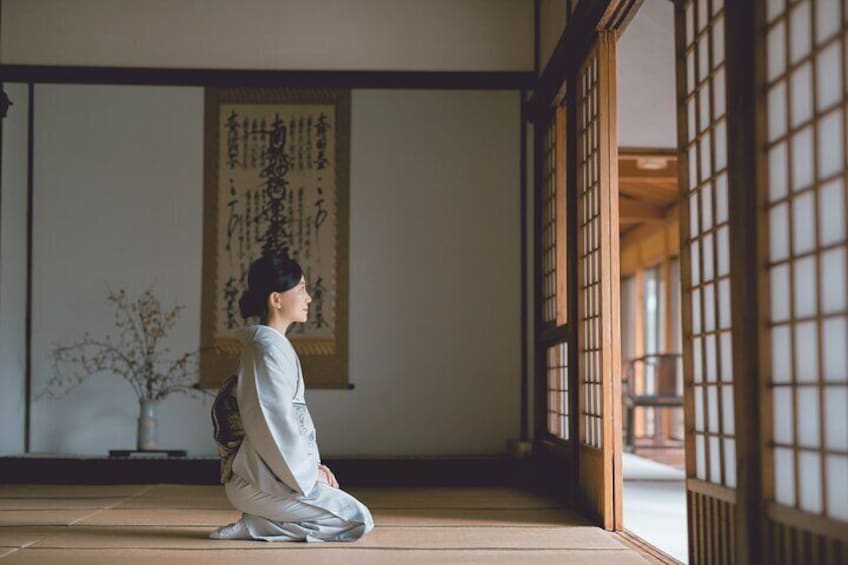 Kimono Portrait in Temple