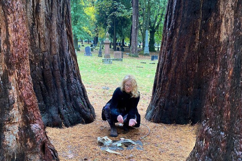 We encounter many remnants of rituals at the Lone Fir Cemetery on our visits 3