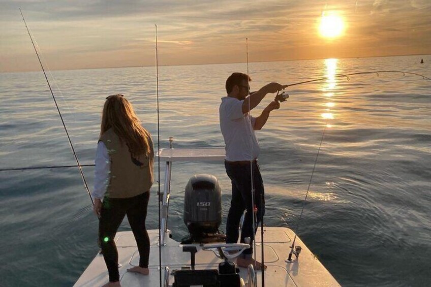 Summer fishing on Lake Saint Clair MI.