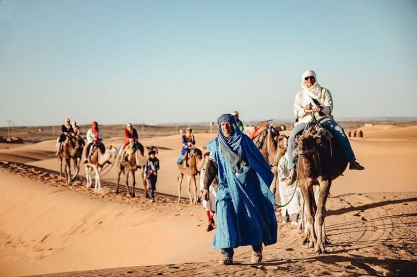 From Merzouga: 2-Nights In Luxury Camp with Camel Trek & Dinner. 3