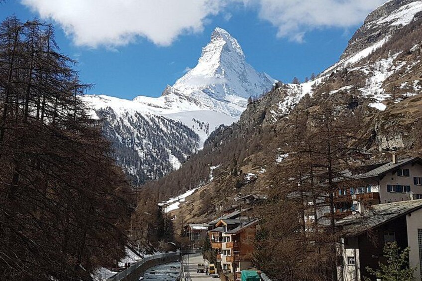 Matterhorn view from Kirchbrücke viewpoint 2
