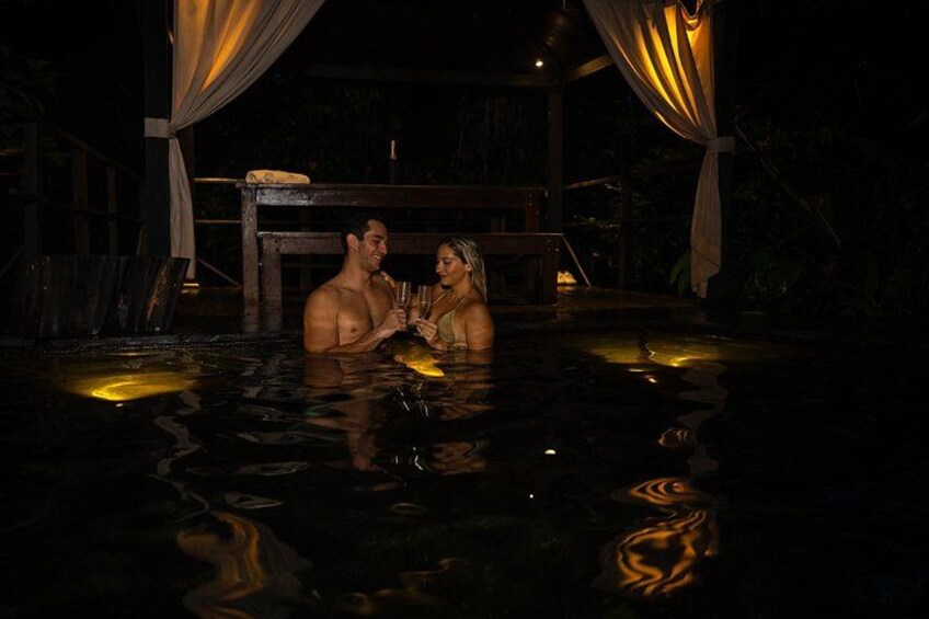 Jaguar Pool - Night To"La Jaguar" our finest thermal mineral pool, in the middle of Sensoria Jungle, would embrace you with the sounds of our rainforest. ur 1