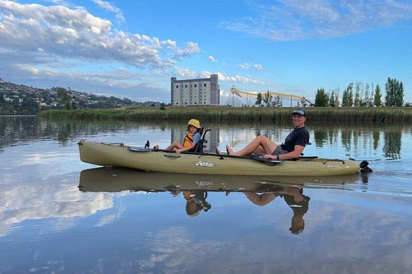 Guided Kayak Tour on Launceston's scenic waterfront on foot powered Hobie kayaks 3