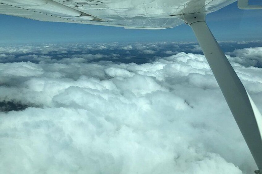 On top of the Clouds.
Fly with Hop On Air. View Pocono Mountains from the airplane tour. 2