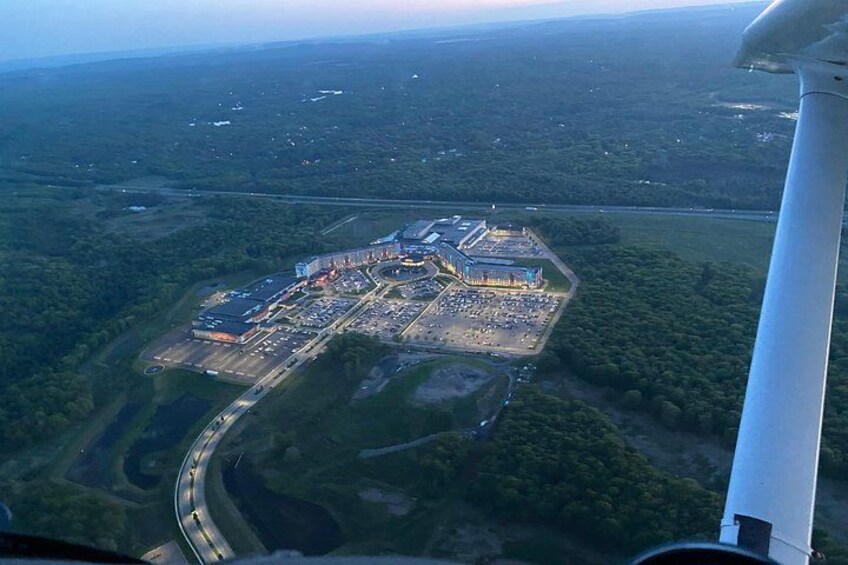Pocono indoor waterpark - view from Hop On Air airplane tour. 2