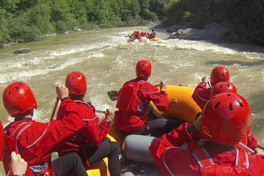 Rafting on Brembo River.