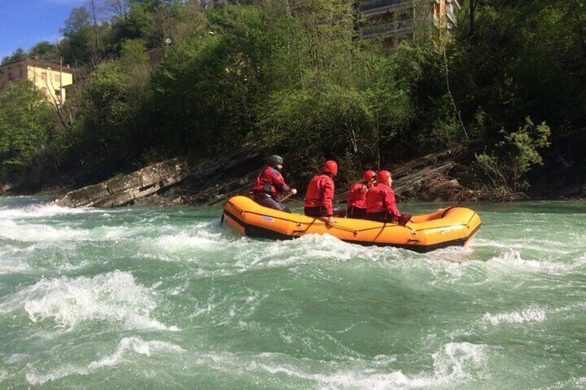 Rafting on Brembo River.