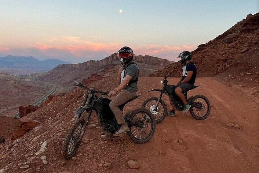 Electric Dirt Bike Tour, Colorado River Overlook in Moab, Utah