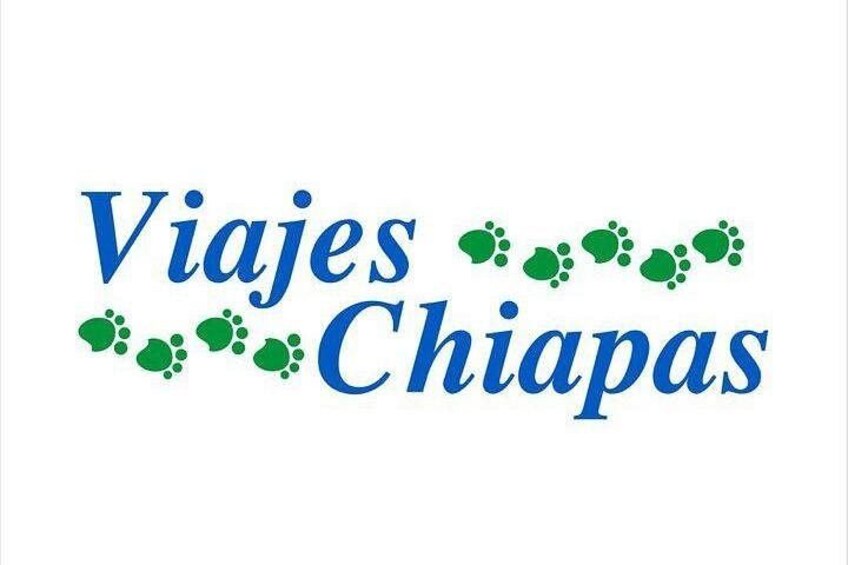 The text 'Viajes Chiapas' with a decorative border of green dots. 2