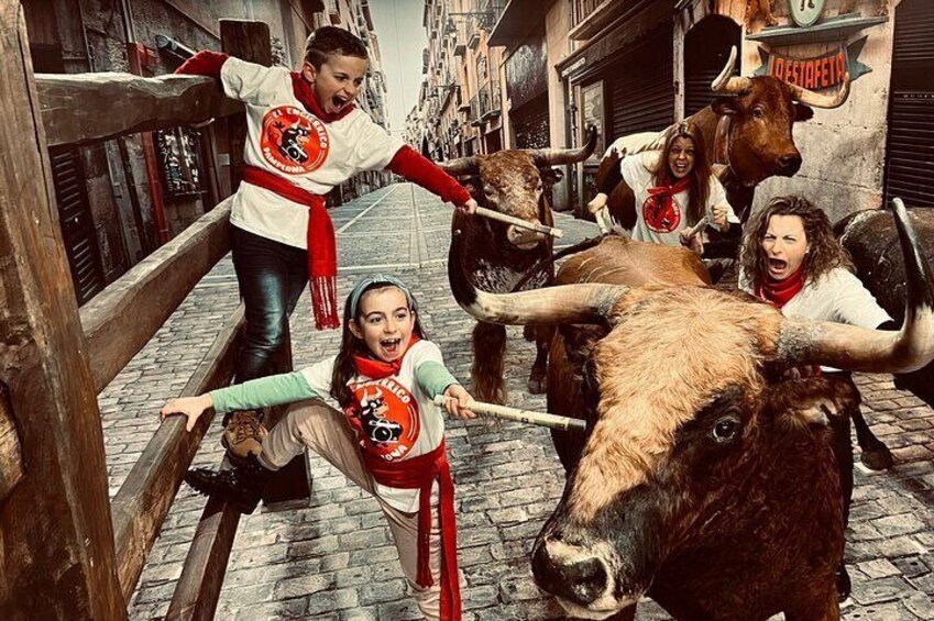 Private tour of Pamplona, fotos with bulls, and castle of Javier.