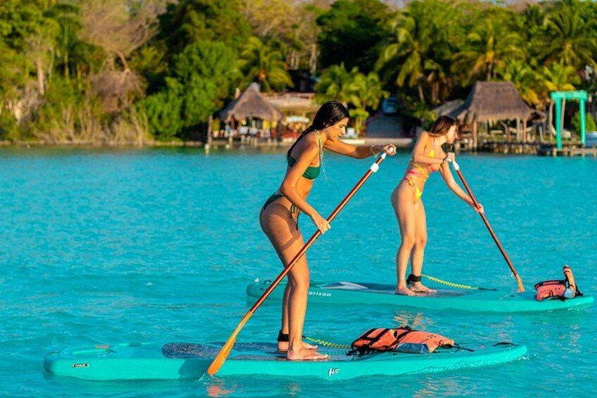 Paddleboard or kayak sunrise tour in Bacalar lagoon 2