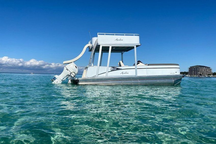 Destin Private Chartered Slide Pontoon Boat Up to 6 Guests 1