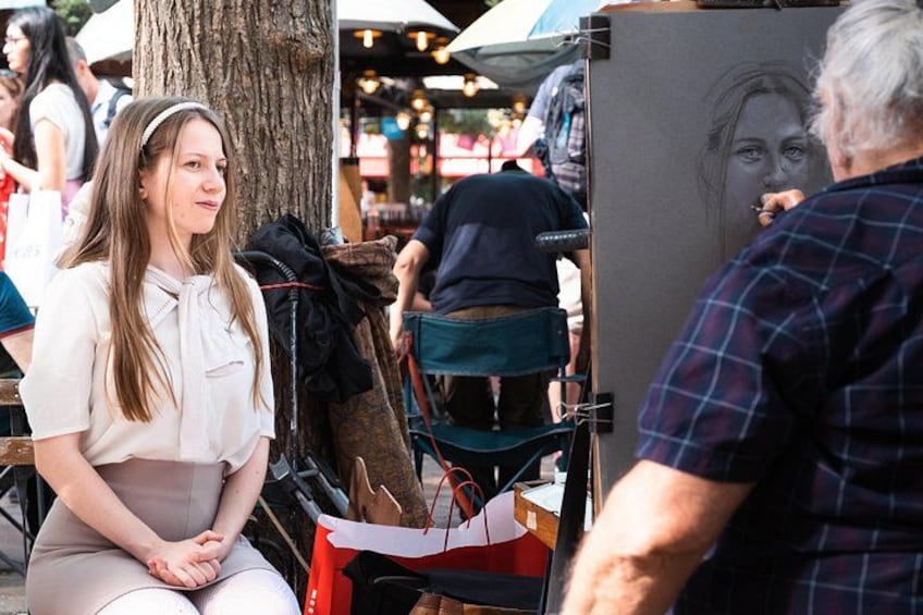 Get to visit the Artists' corner (Place du Tertre) 5