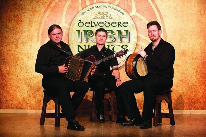 Musicians playing traditional Irish music at The Belvedere Hotel 4
