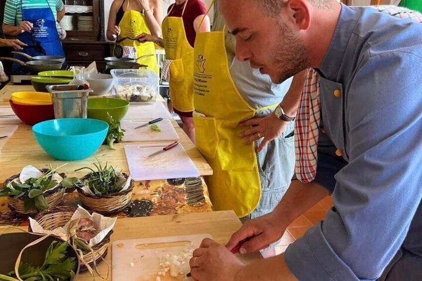COOKING CLASS in Taormina at Chef Massimo HOUSE!! 3