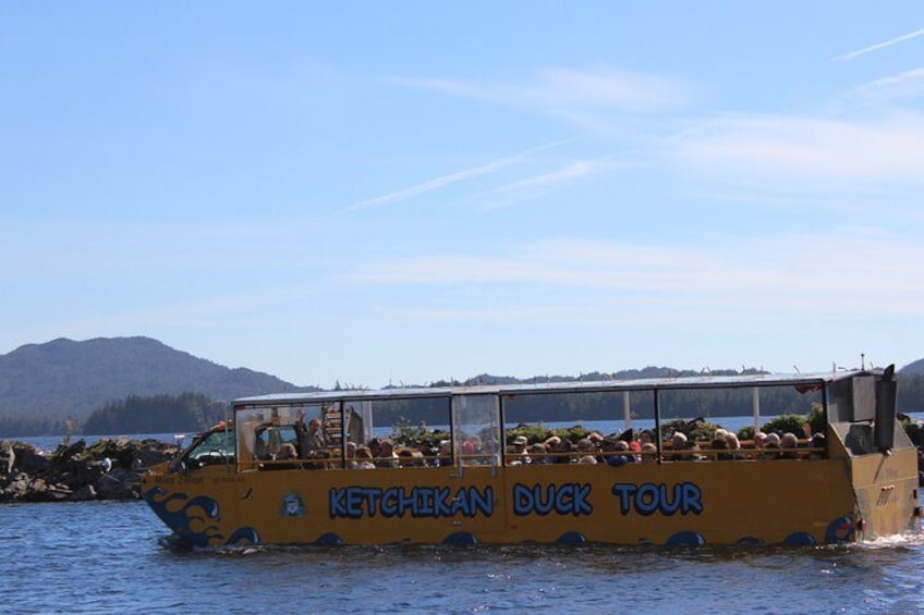 Duck boat in the water 5