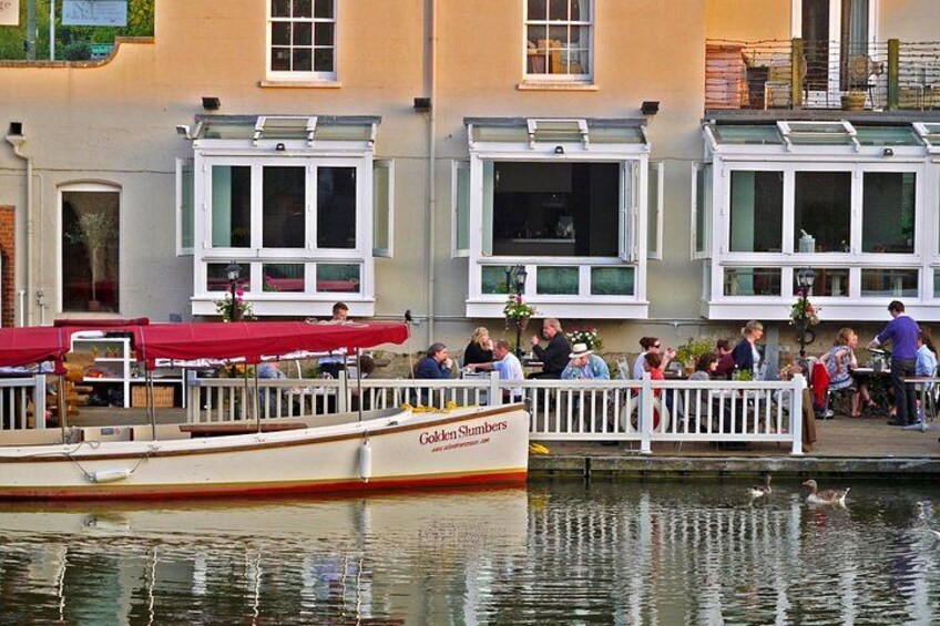 Disembarking at The Folly restaurant 2