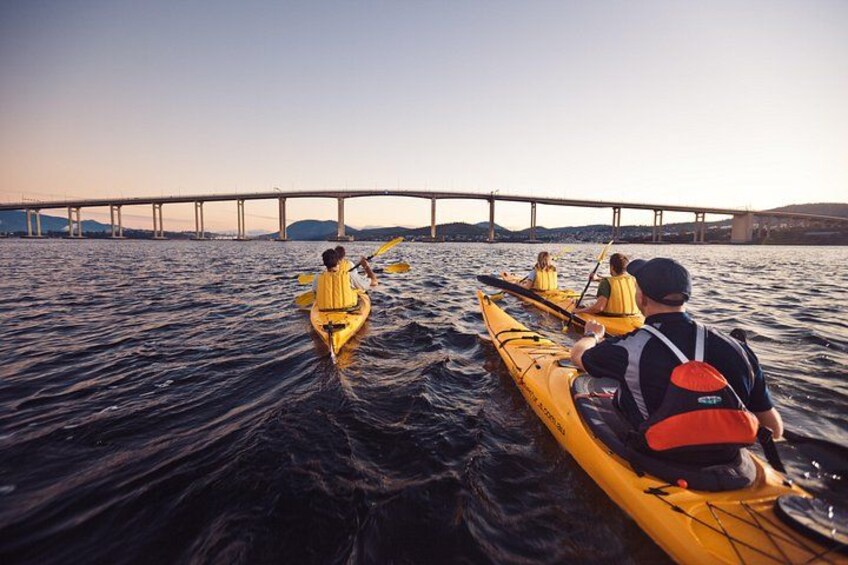 Kayaking on the River Derwent in Hobart 3