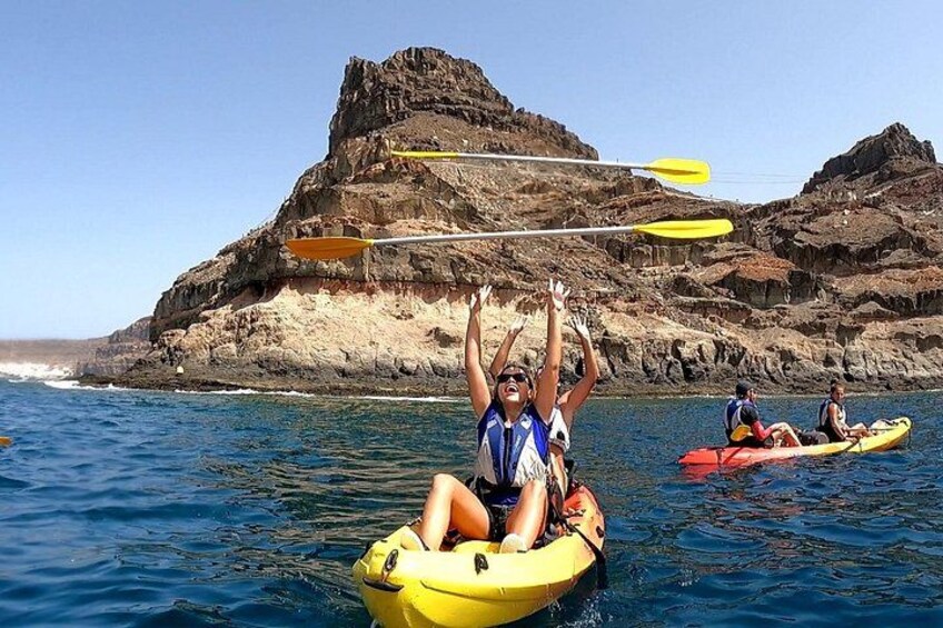 Kayaking Adventure Route with Snorkeling in Mogan Caves 2