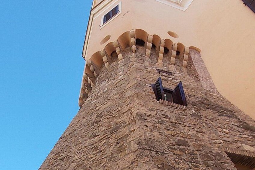 The medieval angular tower in the old town 4