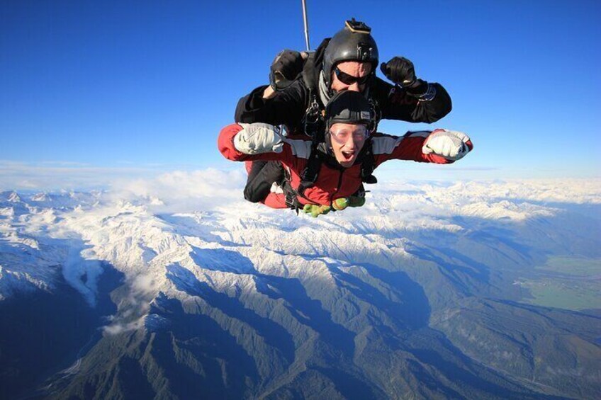 Tandem Skydive 10,000ft from Franz Josef