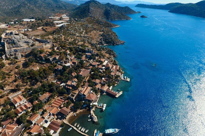 view of the kalekoy and simena castle 4