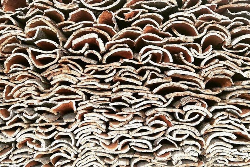 A close-up of stacked, folded materials with a wavy pattern. 4