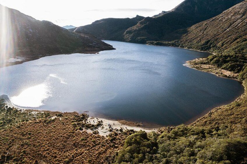 Remote alpine lake accessible only by helicopter 5