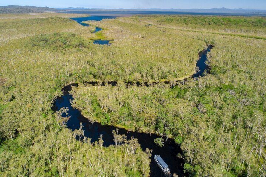 Network of waterways with untouched landscapes