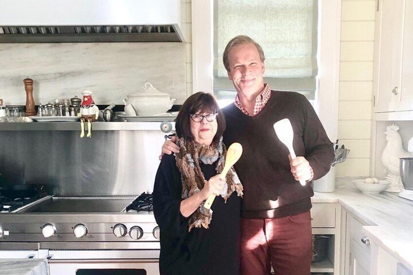 Chef Regina with P. Allen Smith at this farm Moss Mountain 2