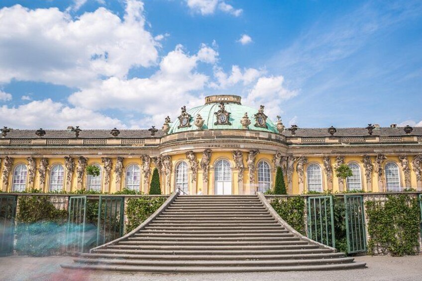 Climb the steps of the tiered vineyard to Frederick the Great's iconic summer palace 1
