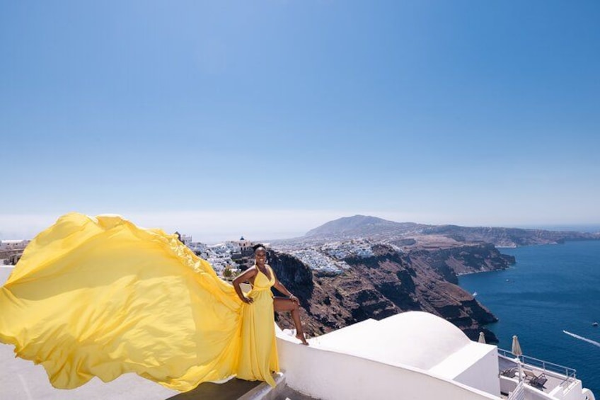 Exclusive Santorini Flying Dress Photoshoot with Pickup 5