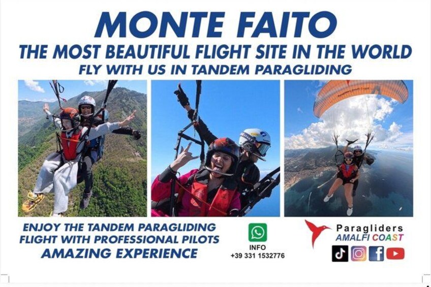 Two-seater paragliding Amalfi and Sorrento Coast Monte Faito 2