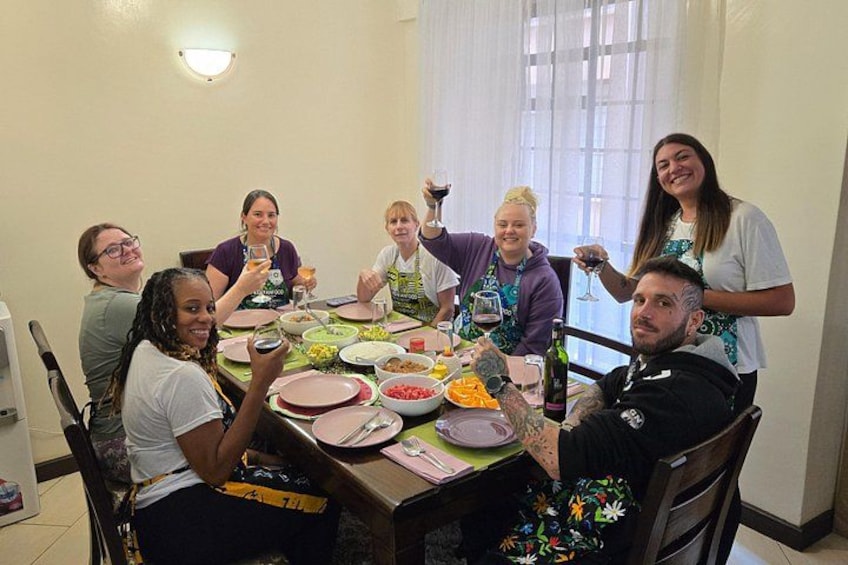 Enjoying a Kenyan meal after the Kenyan cooking class 4