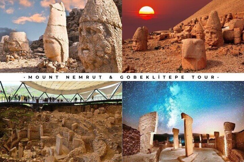 Ancient stone structures, a modern viewing platform, and a starry night sky. 2