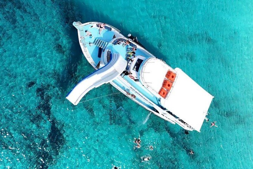 Blue Lagoon trip with giant slide departing from Latchi harbour 5