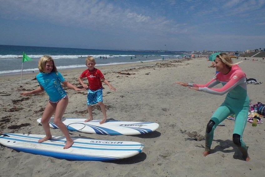 2 Hour Private Group Surf Lessons in Huntington Beach 3