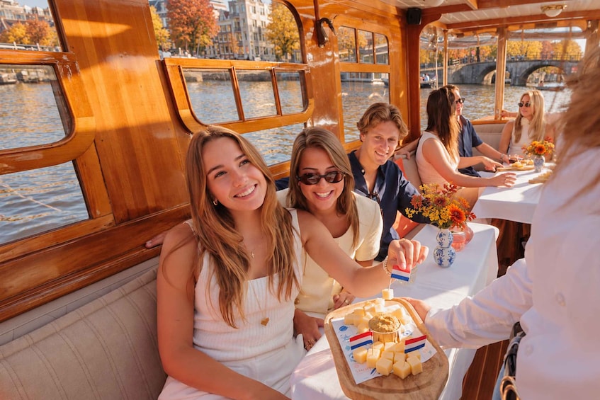 Picture 1 for Activity Amsterdam: Saloon Boat Cruise with optional Cheese & Wine 5