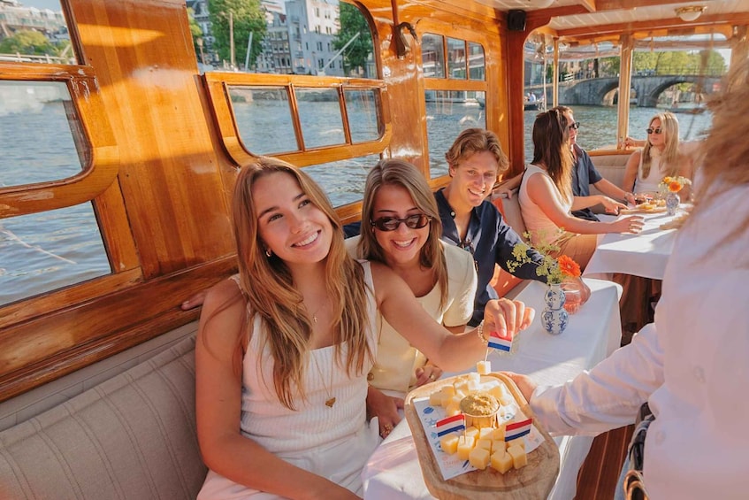 Picture 1 for Activity Amsterdam: Saloon Boat Cruise with optional Cheese & Wine 2
