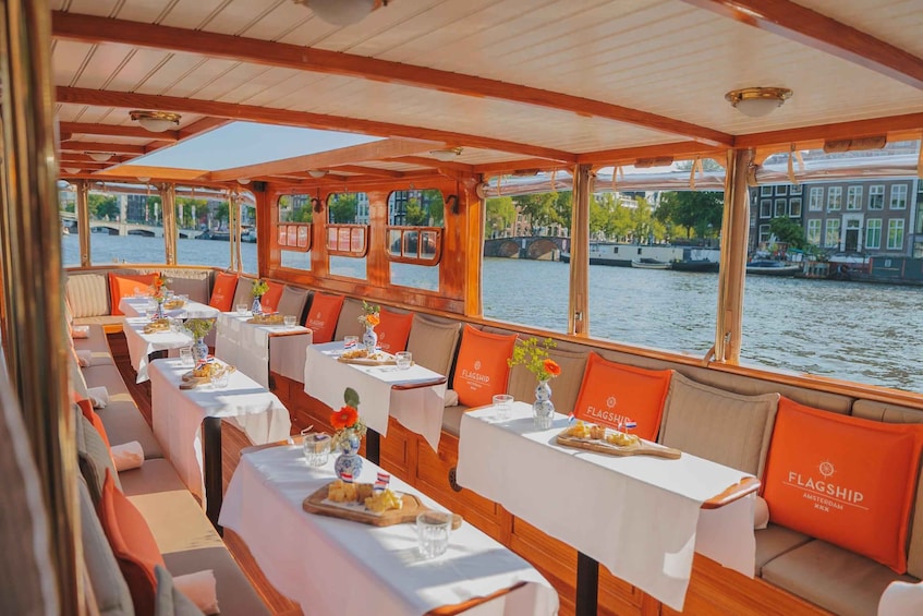 Picture 6 for Activity Amsterdam: Saloon Boat Cruise with optional Cheese & Wine 3