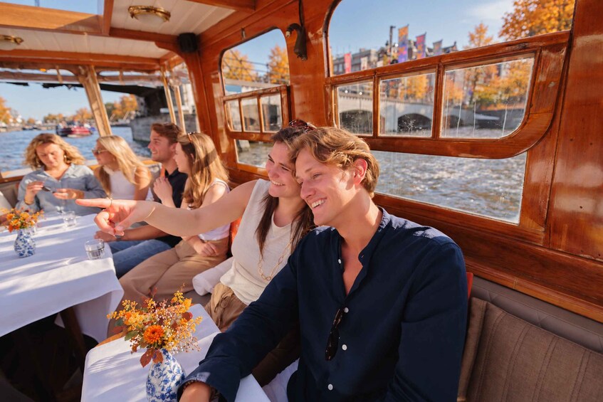 Picture 4 for Activity Amsterdam: Saloon Boat Cruise with optional Cheese & Wine 5