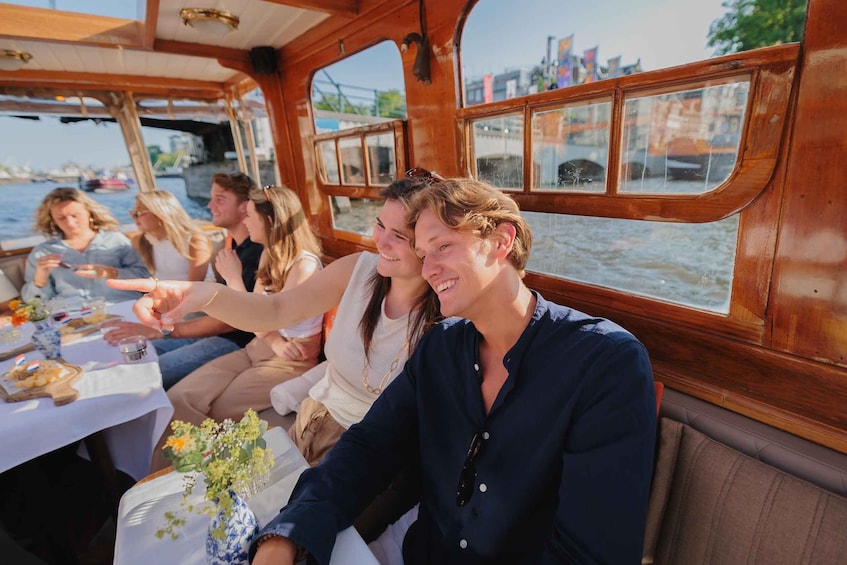 Picture 5 for Activity Amsterdam: Saloon Boat Cruise with optional Cheese & Wine 5